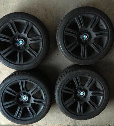 winterbanden met velg Bmw set en Mercedes set, Auto-onderdelen, Banden en Velgen, Velg(en), Winterbanden, 17 inch, Gebruikt, Ophalen