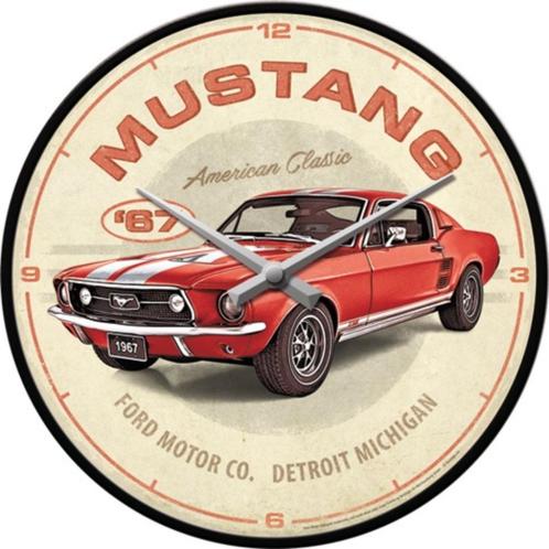 Ford Mustang klok en andere mooie decoratie klokken kado, Collections, Marques & Objets publicitaires, Neuf, Ustensile, Enlèvement ou Envoi