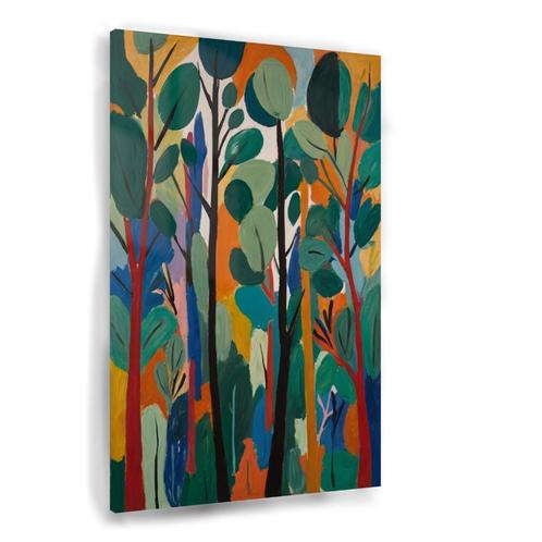 Feuilles et arbres abstraits Peinture sur verre 100x150cm +, Antiquités & Art, Art | Peinture | Abstraite, Envoi