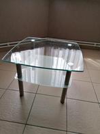 Glazen salontafel 60x60cm, Huis en Inrichting, 50 tot 100 cm, Minder dan 50 cm, Glas, Zo goed als nieuw