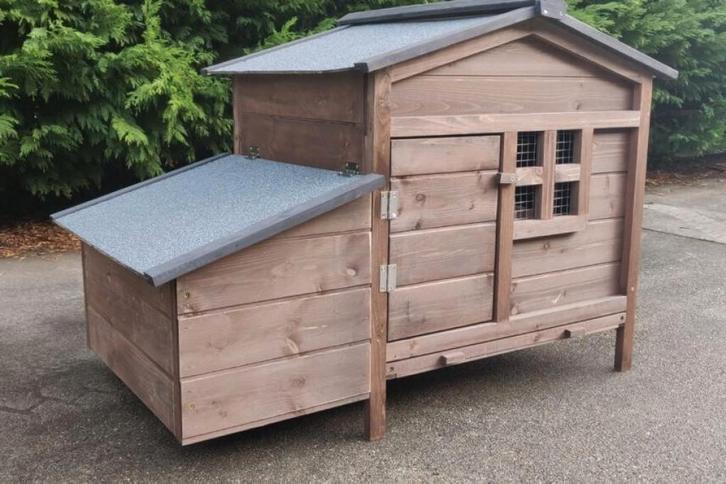 Kippenhok  bungalow bruin : super promo, Dieren en Toebehoren, Pluimvee | Toebehoren, Nieuw, Ophalen of Verzenden