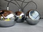 3 hanglampen chroom SLV light Eye, Utilisé, Enlèvement ou Envoi, Métal