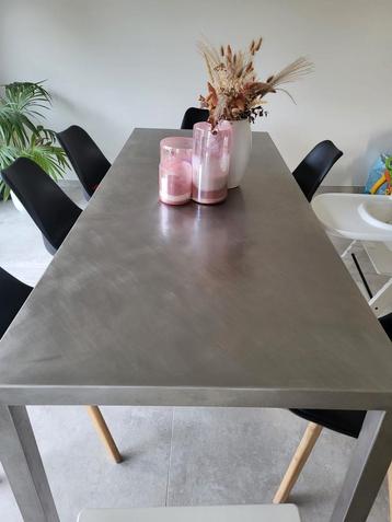 Eettafel inox handgeschuurd beschikbaar voor biedingen