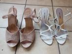 2 paires de chaussures type sandales, Ophalen of Verzenden, Gedragen, Beige