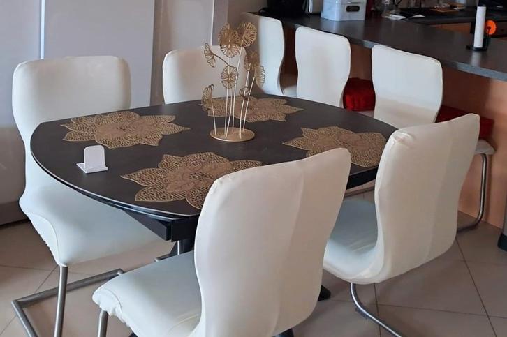 8 stoelhoezen, Huis en Inrichting, Woonaccessoires | Kussens, Gebruikt, Overige kleuren, Overige vormen, Ophalen of Verzenden