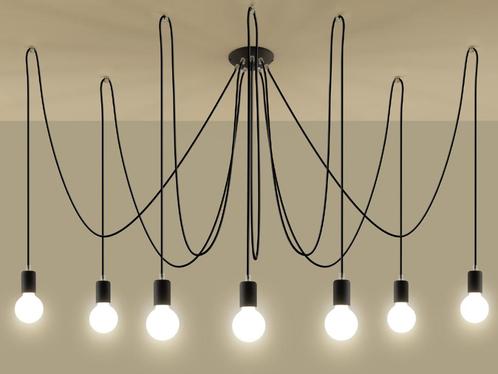 Solo Edison 77 Kroonluchter Zwart, AANBIEDING !, Huis en Inrichting, Lampen | Plafondlampen, Nieuw, Verzenden