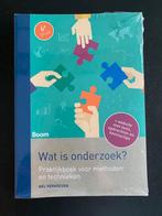 Wat is onderzoek? Praktijkboek voor methoden en technieken., Hoger Onderwijs, Nieuw, Ophalen of Verzenden, Nel Verhoeven