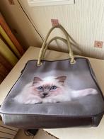 Grand sac à main « chats », Comme neuf, Sac à main, Enlèvement ou Envoi, Gris