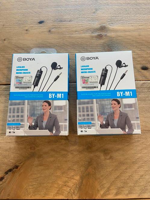 2x Boya BY-M1 Lavalier Microfoon (nieuw!), Musique & Instruments, Microphones, Enlèvement ou Envoi