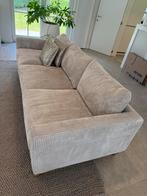 Ecru ribfluelen zetel, Ophalen, Boho, Driepersoons, 75 tot 100 cm