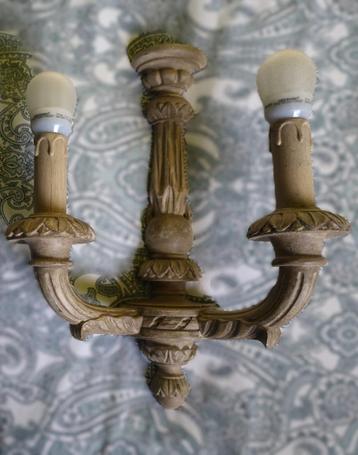 wandlamp (2x) antiek beschikbaar voor biedingen