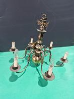 Koperen luster met tweehoofdige adelaar, Huis en Inrichting, Lampen | Overige, Ophalen