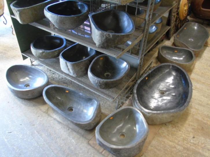 Stenen bassin, rivierkiezelsteen (zie foto's), Huis en Inrichting, Woonaccessoires | Overige, Nieuw, Ophalen