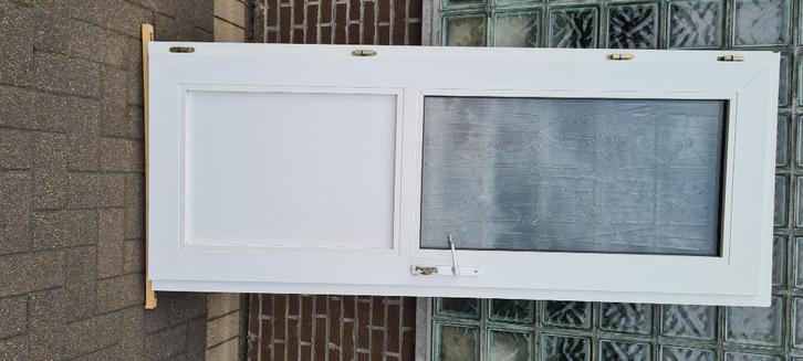 Achterdeur./ keukendeur, Doe-het-zelf en Bouw, Deuren en Vliegenramen, Gebruikt, Buitendeur, 200 tot 215 cm, 80 tot 100 cm, Glas