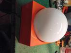 Oranje vintage plafondlamp, Ophalen of Verzenden, Gebruikt, Glas, Vintage