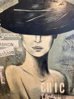 Olieverf schilderij dame met hoed, Enlèvement