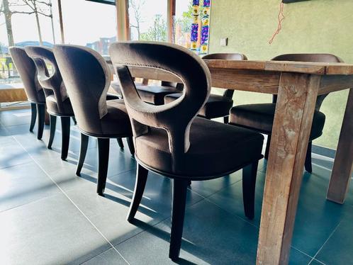 Promemoria Maxalto Moka & Roka Romeo Sozzi stoelen 8 stuks, Antiek en Kunst, Antiek | Meubels | Stoelen en Sofa's, Ophalen