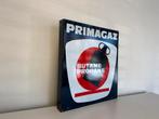 PRIMAGAZ emaille reclamebord, Ophalen of Verzenden, Gebruikt, Reclamebord