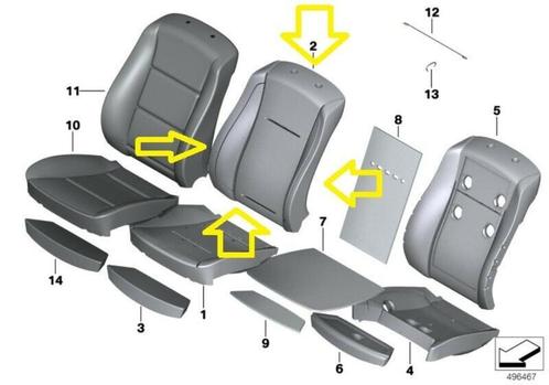 BMW rugleuning E65 E66 E67 #52107018833, Auto-onderdelen, Interieur en Bekleding, BMW, Nieuw, Ophalen of Verzenden