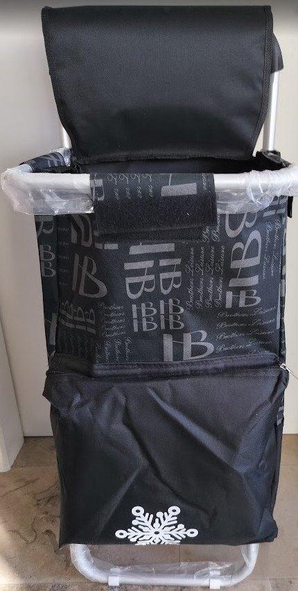 Nieuwe boodschappen trolley - zwarte kleur met vriesvak, Enlèvement, Neuf, Plastique souple, Roulettes