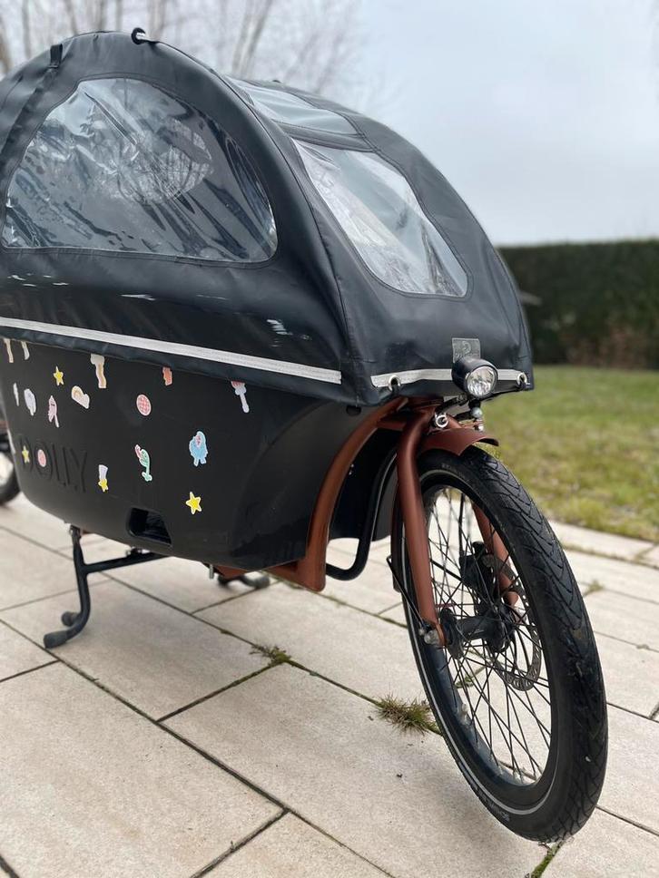 Bakfiets dolly, Fietsen en Brommers, Fietsen | Bakfietsen, Gebruikt, Overige merken, 3 kinderen, Elektrisch, Huif, Ophalen