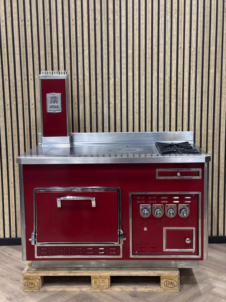 Molteni Bordeaux Gas + GASOVEN + Coup de Feu, Elektronische apparatuur, Fornuizen, Gas, Grill, Ophalen of Verzenden
