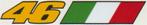 46 Rossi italiaanse vlag sticker set #30, Motoren, Verzenden