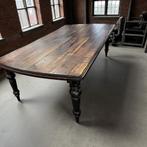 Vintage XL houten tafel / eettafel, Ophalen of Verzenden