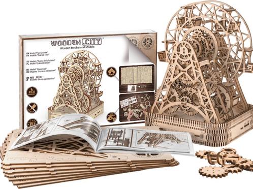 3D Houten Puzzel Ferris Wheel - DIY Wood Puzzles, Hobby en Vrije tijd, Modelbouw | Overige, Nieuw, Verzenden