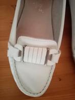 Andrea Conti : wit lederen instappers loafers ballerina's 39, Ophalen of Verzenden, Zo goed als nieuw, Andrea Conti, Wit