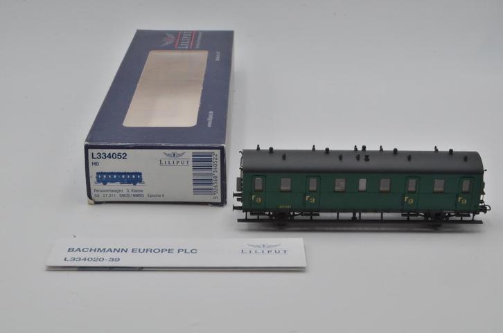 SNCB/NMBS Voiture de 3e classe (Liliput-Bachmann), Hobby & Loisirs créatifs, Trains miniatures | HO, Comme neuf, Wagon, Liliput