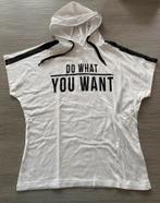 T-shirt à capuche 'Fais ce que tu veux' - taille XS, Comme neuf, Fille, Chemise ou À manches longues, Enlèvement ou Envoi