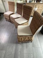 Landelijke rieten stoelen, Huis en Inrichting, Stoelen, Ophalen, Zo goed als nieuw, Riet of Rotan, Vier