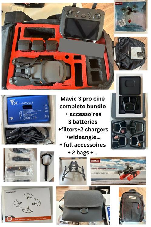 DJI MAVIC 3 PRO CINE – FLY MORE COMBO +6 bat+ full acces, Audio, Tv en Foto, Drones, Gebruikt, Drone met camera, Ophalen of Verzenden