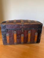 Vintage rustieke houten koffer, Antiek en Kunst, Curiosa en Brocante, Ophalen