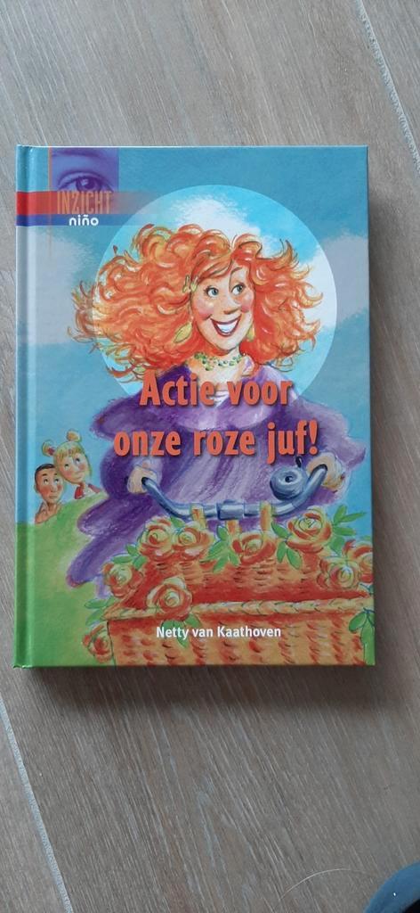 Netty van Kaathoven - Actie voor onze roze juf!, Boeken, Kinderboeken | Jeugd | onder 10 jaar, Zo goed als nieuw, Ophalen of Verzenden