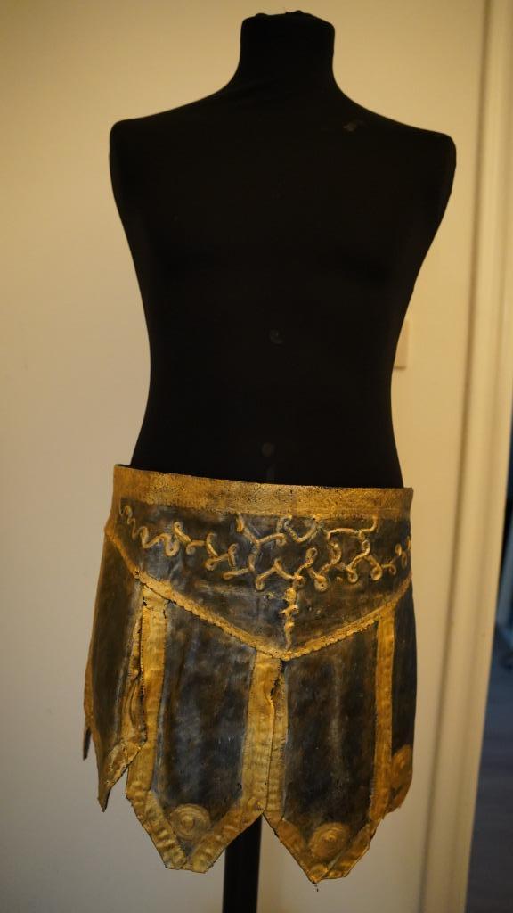 Romeinse rok - cosplay, Kleding | Dames, Rokken, Zo goed als nieuw, Maat 38/40 (M), Geel, Knielengte, Ophalen of Verzenden