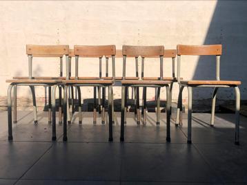 Chaises d'école vintage Tubax