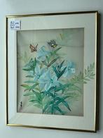mooi JAPANEES schilderij op zijde 51 cm op 41 cm, Antiek en Kunst, Kunst | Schilderijen | Modern, Ophalen of Verzenden