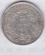Franse munteenheid: 2 frank 1870 klein A, Ophalen of Verzenden, Frankrijk, Losse munt, Zilver