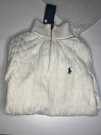 Pull ralp laurent blanc torsadée col - taille M, Enlèvement, Comme neuf, Taille 48/50 (M), Blanc