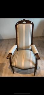 Voltaire en kleinere stoel - zelfde stof - heel goede staat, Enlèvement, Utilisé, Tissus