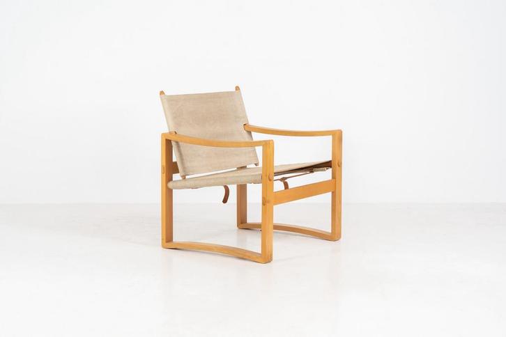 Vintage Safari stoel van Børge Jensen, Antiek en Kunst, Antiek | Meubels | Stoelen en Sofa's, Ophalen