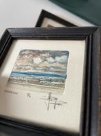 Klein Kunstwerk - de noordzee - 10 x 10 cm, Ophalen of Verzenden