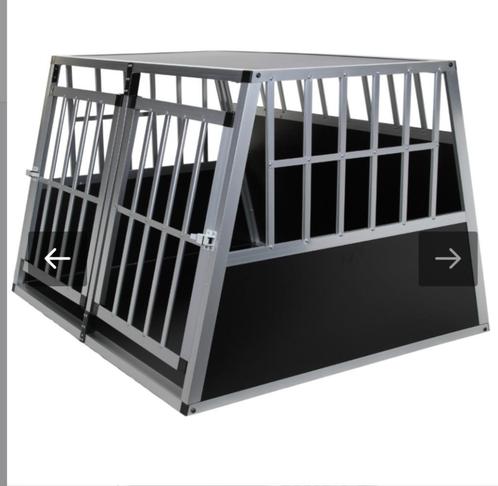 Autobench dubbeldeurs, aluminium 104x91x69cm, Dieren en Toebehoren, Transportboxen, Nieuw, Ophalen