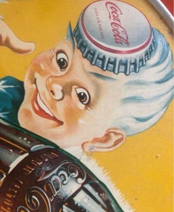 Tôle Coca Cola ancienne, Collections, Enlèvement, Comme neuf, Panneau publicitaire