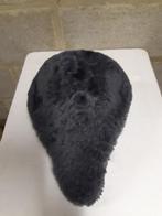 Zadelovertrek zwart schapenleer, Ophalen, Zo goed als nieuw