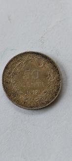 Zilver 50 cent 1912 frans, Postzegels en Munten, Munten | België, Zilver, Ophalen of Verzenden, Losse munt, Zilver