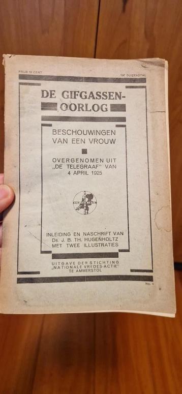 Boek: De gifgassenoorlog, beschouwing van een vrouw 1925 beschikbaar voor biedingen