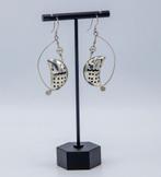 Prachtige zilveren design oorbellen, Hangers, Nieuw, Ophalen of Verzenden, Zilver